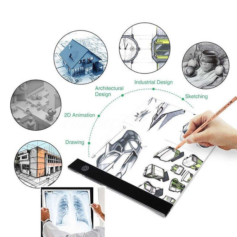 A4 Ultra-Thin Portable LED Light Box Tracer USB Power Adjustable