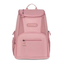 RTIC 15 Can Lightweight Backpack Cooler Soft Insulated Portable Bag for Lunch, Beach, Drink, Beverage, Travel, Camping, Picnic, Car, Hiking, Dusty Rose