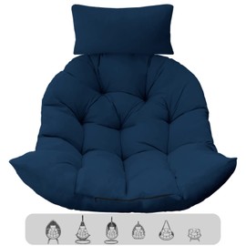 Rkufoze Egg Chair Cushion, Thick Hanging Basket Chair Cushions, Soft Egg Swing Chair Cushion, U-Shaped Cushions for Hanging Egg Chair (Only Cushion)