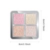 KYDA Baked Powder Highlighter, 4 Color Shimmer Glow Illuminating Powder