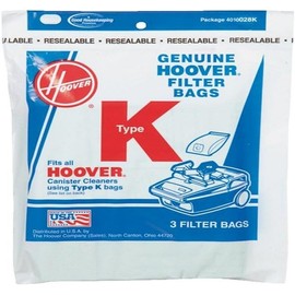 For Hoover Hoover Type K Canister 2 Ply Vacuum Paper Bags 3 P