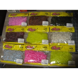 HD Tackle Pro Striker Baits Pro Striker 2" Grubs Soft Plastic Fishing Baits 100 Per Pack Choose Your Colors - Pumpkinseed 070