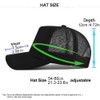 HAPEE Mens 2/3 Pack Trucker Classic Snapback Baseball Caps, B-2P04-Black
