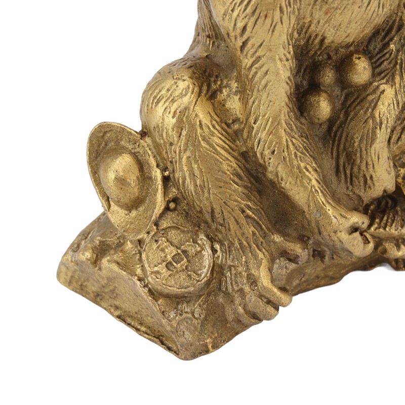 Brass Monkey Statue Chinese Zodiac Handmade Home Decor Collectibles Figurine