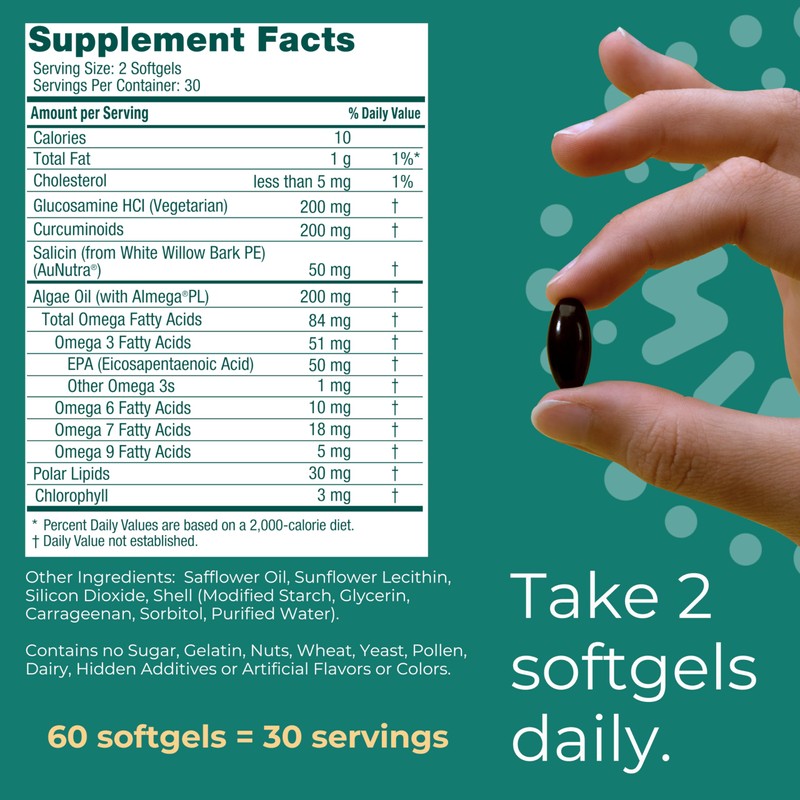 Iwi Life Joint Omega-3, 60 Softgels (30 Servings), Plant-Based Algae