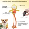 JWTEEE Dog Toy Puppy Toy with Chew Rope, Anti-Stress Duck
