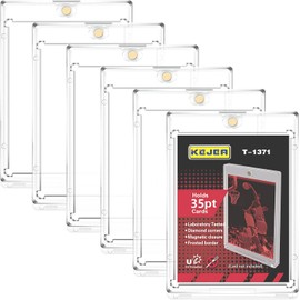 GFFGJH 35PT Porta Tarjetas Magnéticas para Tarjetas de Intercambio ,Protector de Tarjetas de Comercio Transparente,para Tarjetas de béisbol, fútbol, Deportes, Almacenamiento y exhibición