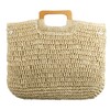 Large Handwoven Straw Bag Travel Shopping Handbag Woven Straw Beach