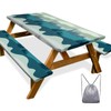 Play Tailor Picnic Table Cover with Bench Covers Camping Essentials