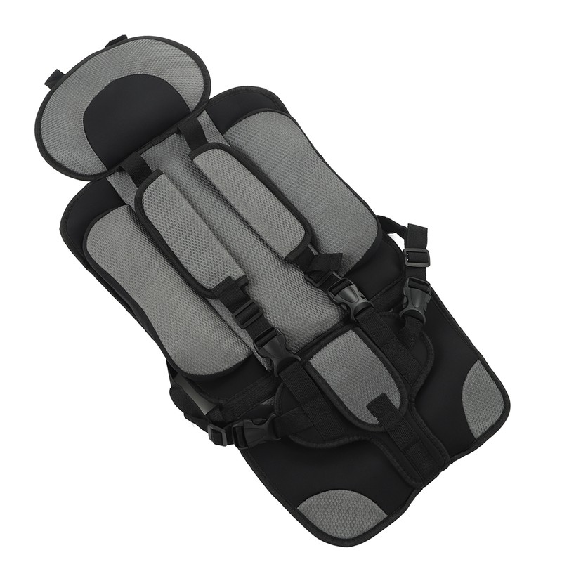 Children Safety Seat Simple Car Portable Seat Foldable Adjustable Strap