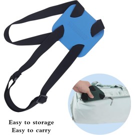 Correas de equipaje para añadir una bolsa fácil de viajar, correa elástica, paquete de 2 (azul-2)