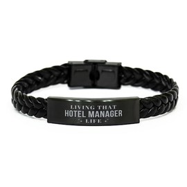 Hotel Manager Braided Bracelet Hotel Manager Student Graduation, Living That Hotel Manager Life Funny, Sarcasm Gifts for Coworkers, Friend Hotel Manager Birthday Idea