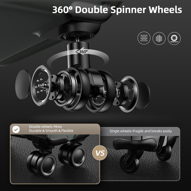 SHOWKOO Luggage Sets 3 Piece Softside Expandable Lightweight Durable Suitcase