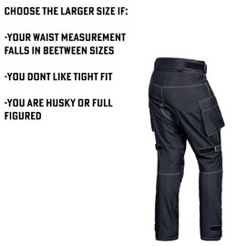 WICKED STOCK Mens Waterproof Armored Motorcycle Riding Dual Sport Pants Protective CE Level-1 Black