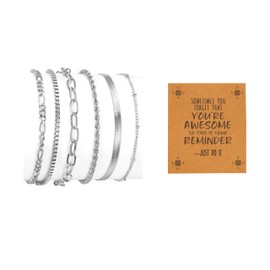 Warmhope 14K Gold Plated Stackable Adjustable Bracelets for Women Trendy Mix & Match Jewelry Set Snake Chain Link Empowerment Jewelry Everyday Elegance, universal size, Brass, no gemstone