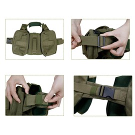 FAMKIT Dog Pack Hound Dog Saddle Bag Backpack with 2 Side Pockets for Travel Camping Hiking Medium Large Dogs