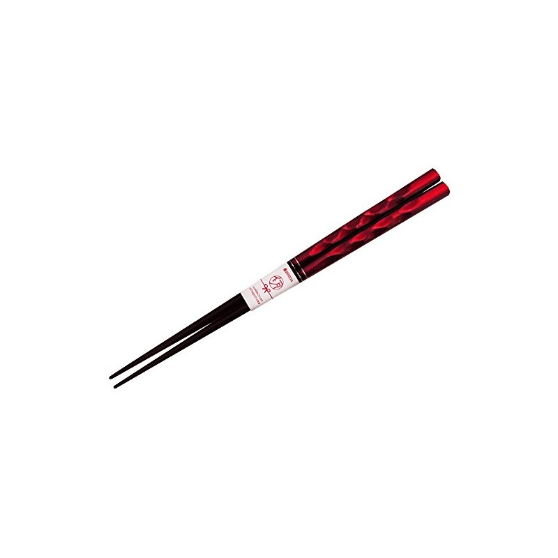 若狭 Coating Chopsticks Route 21 cm Red Tip Square Chopsticks