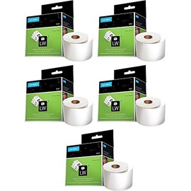 DYMO 30857 LW Name Badge Labels (Pack of 5) For use with LabelWriter 450, LabelWriter 450 Turbo and LabelWriter 450 Twin Turbo Address Labels; Five Rolls, Each with 250 2-1/4'' x 4'' Labels