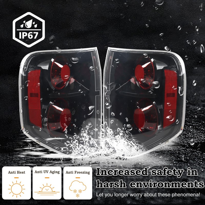 Facelift JDM Style Black Housing Tail Light Fit for 2003-2008
