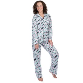 Womens 2-piece super Soft Micro Fleece Pajama Set (Pock A Dot, Medium)