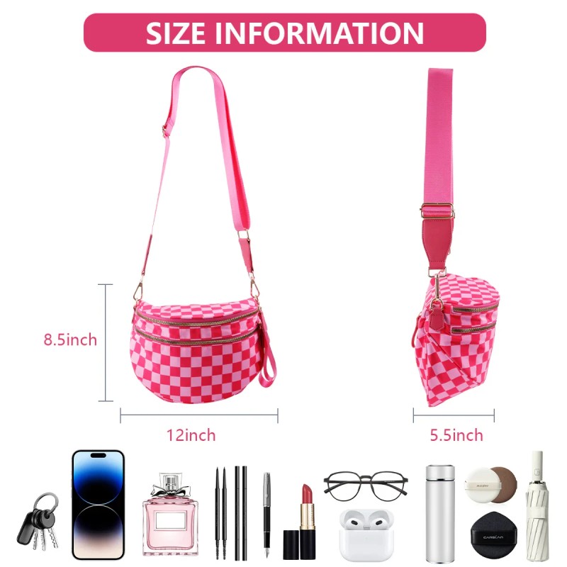 Waterproof Nylon Fanny Pack Crossbody Waist Bags Belt Sport Dumpling