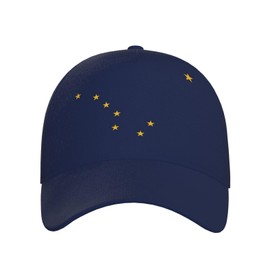 LVGOOKI Cute Funny Alaska State Flag Trucker Hat for Men Women Retro Adjustable Snapback Baseball Hat Flag Cap