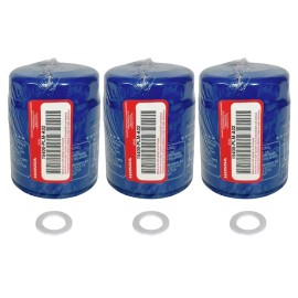 Honda 15400-PLM-A02 Oil Filter with 94109-14000 Drain Plug Washer - 3 PACK