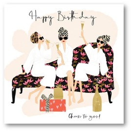 Hammond Gower Female Birthday Card - General Card for Women - Glamorous Spa Day Ladies with Foil Details and 3D Embellishments - Eco-Friendly - Made in England