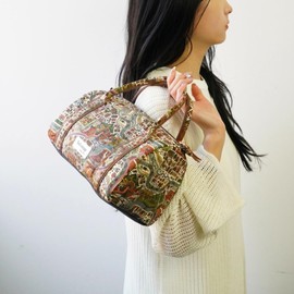 Mini Boston Bag for Women, Handmade Liberty Floral Satchel, Small Lightweight Designer Top Handle Crossbody Purse