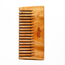 NaturCrest Neem Wooden Comb For Hair Growth And Healthier Scalp | Kanghi for Hair Styling Comb for Men & Women | Everyday Styling And Hair Care Routine| Natural Kachchi Neem Comb For Curly Hair.