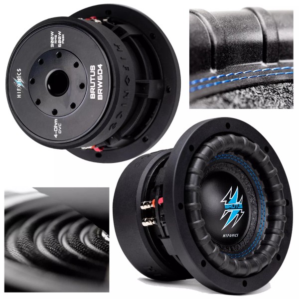 Hifonics 1x Hifonics BRW6D4 600 Watts 6.5 Inch BRUTUS Car