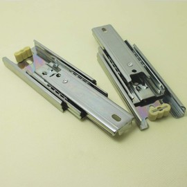 3-fold Full Extension Ball Bearing Drawer Slides 4.5cm Width Drawer Slides Rail 1 Pair (4 Inch)