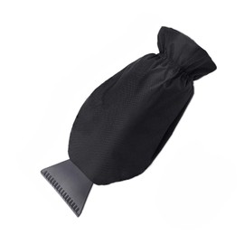 Ice Scrapers for Car Windshield, CAVLA Car Windshield Snow Scraper with Gloves, Waterproof Snow Scraper Glove with Thick Fleece Lining, Cars Snow Brush for Window Windshield (Black)