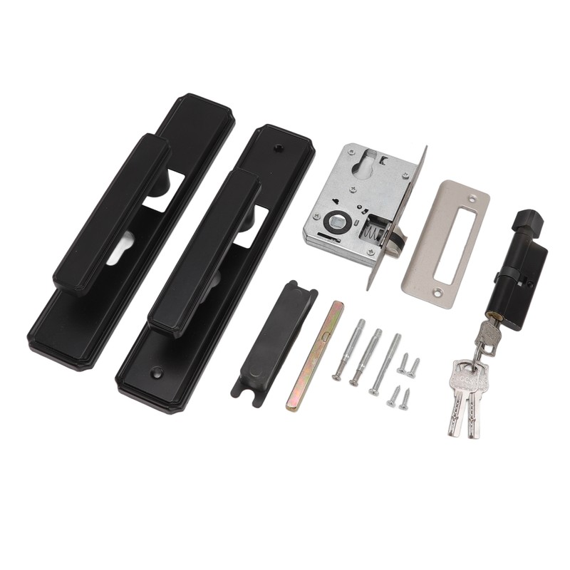 Door Lever Lock Universal Aluminium Alloy Black Door Security Latch