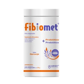 Fibiomet 270 g | Suplemento en Polvo Sabor Naranja con Metilcelulosa, Galactomananos y Bacillus coagulans