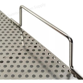 Sunrise 13.5" Stainless Steel Fryer Crumb Screen Gate (Solid Screen) w/handles