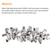 Powlankou 150 Pieces 1/4"-20 Stainless Steel Rivet Nuts Flat Head