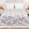 MAGRACE Cooling Comforter for Hot Sleepers, Pink Peony+Rose+Hibiscus Cooling Blankets