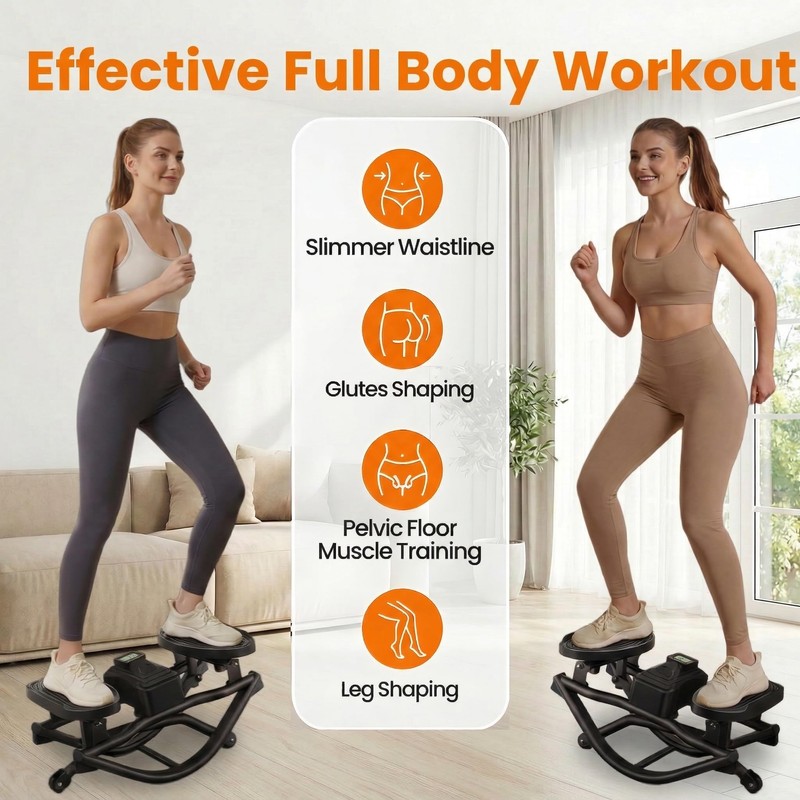 Rocking Steppers for Exercise at Home,3D Motion Stair Stepper with