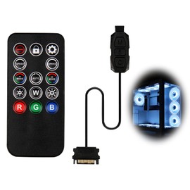 ARGB Controller with Remote Control Binghe 5V 3-Pin ARGB Controller RGB Splitter RGB Dimmer Controller RGB Lighting Customizable via 14 Key Remote Control Colorful Lighting Effects