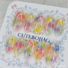 Pastel Ribbon Handmade Nail Tips - Oval / 파스텔 리본