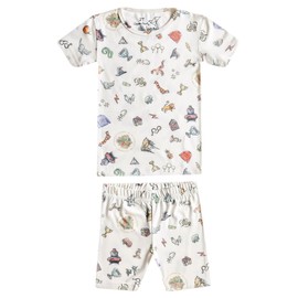 Copper Pearl Two Piece Short Sleeve Toddler Pajamas PJ Sets for Boys and Girls - Adorable Pattern Summer Pajamas Shorts to Keep Cool While Sleeping, Size 12 Months to 5T - Wizarding World™