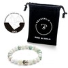 BERGERLIN Buddha Bracelet with Genuine 8 mm Natural Stone or
