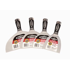 Hyde 4, 5, 6, and 8 Inch Pro Stainless, Flexible, One-Piece, Rust Resistant, Metal Joint Knife with Hammerhead End & Ergonomic Comfort Grip Handle, Versatile in Many Home Improvement Tasks, 06893