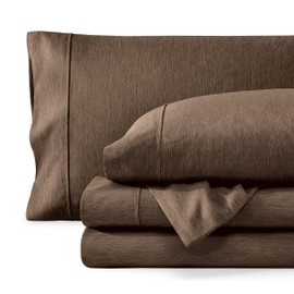 Bare Home Twin XL Sheet Set - 1800 Ultra-Soft Microfiber Twin Extra Long Sheets - Double Brushed - Deep Pockets - Easy Fit - Soft - 3 Piece Set - Bed Sheets (Twin XL, Heathered Taupe)