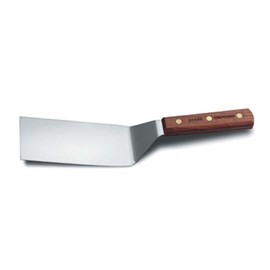 Traditional S8696-PCP 6" x 3" Hamburger Turner with Wood Handle