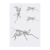 4 x 'Praying Mantis' Temporary Tattoos - Water Resistant, Skin-Safe,