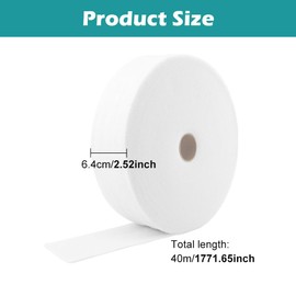 2 Roll Jelly Roll Batting Strip Thick Cotton Blend Fleece Battings for Jelly Roll Rugs, 2 1/4 Inch Cotton Blend Fleece Batting Strips Total 100 Yards for Throw Rugs(Size:6.4cm/2.52inch)
