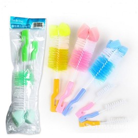 Multi-purpose Bottle & Cup Cleaning Brush Set with Baby Bottle Sponge Brush Brush 100ea