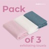 Toalla de ducha exfoliante MainBasics - Juego de 3 toallas